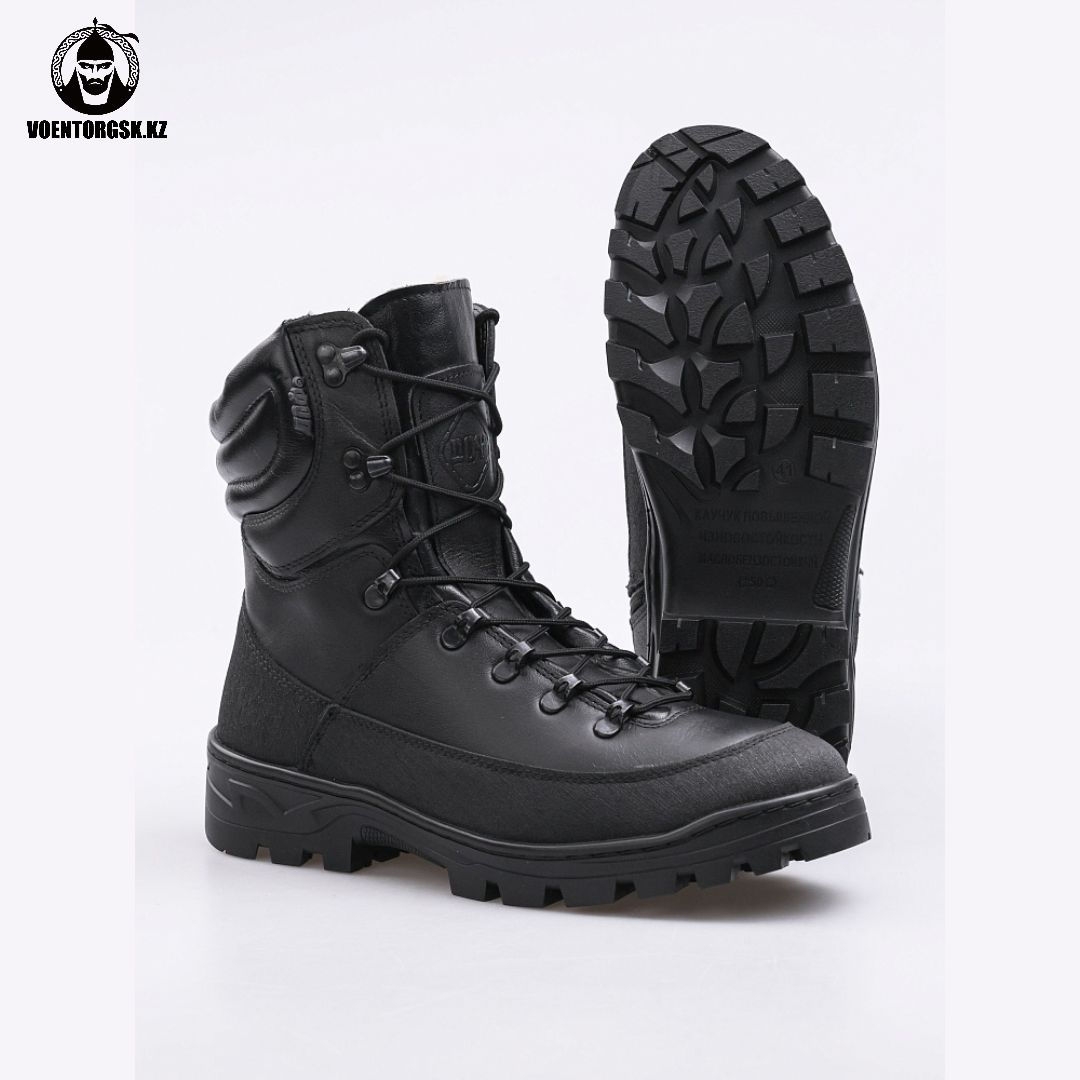 Ботинки кожаные Зимние 1501-02 ЧЕРНЫЙ