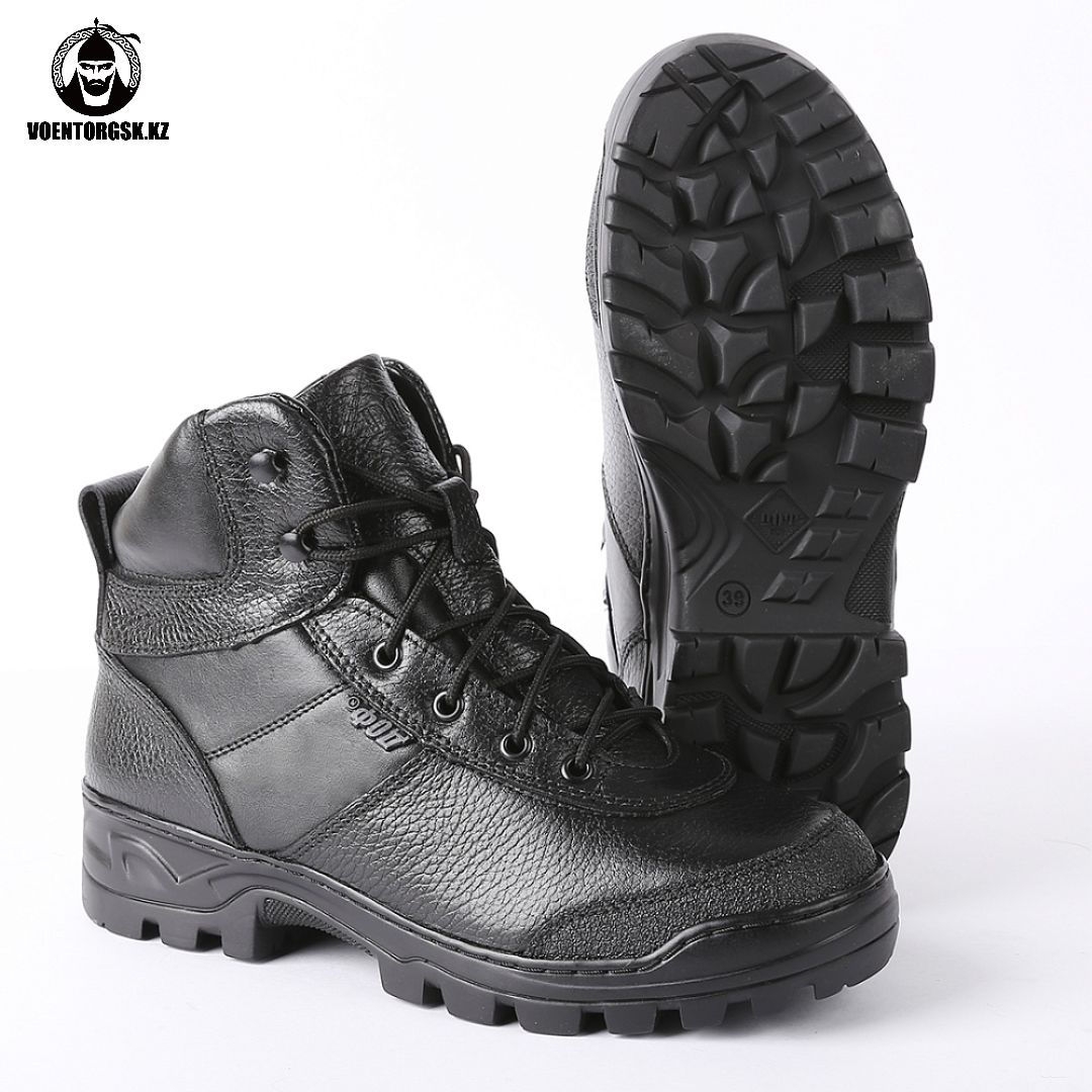 Ботинки кожаные 0060-03 ЧЕРНЫЙ